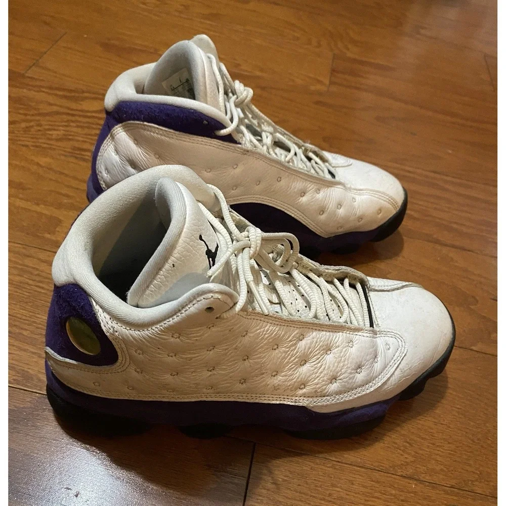Mens Size 9.5 - Nike Air Jordan 13 Retro Lakers Purple 2019 (414571-105) No Box